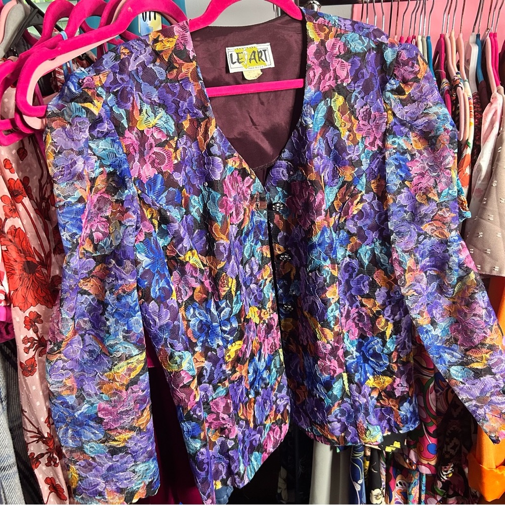Colorful Vintage Floral Jacket/Blazer
